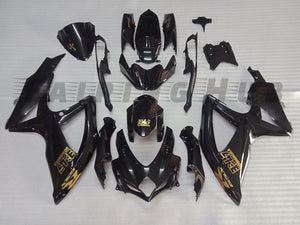 BLACK FAIRING KIT FOR SUZUKI GSXR600 GSXR750 2008-2010