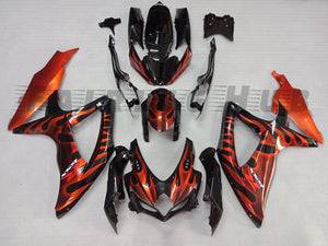 ORANGE BLACK FAIRING KIT FOR SUZUKI GSXR600 GSXR750 2008-2010