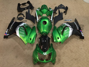 GREEN FAIRING KIT FOR KAWASAKI NINJA 250 EX250 2007-2013