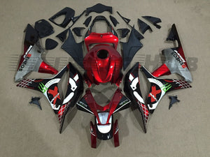 RED BLACK FAIRING KIT FOR HONDA CBR600RR F5 2007-2008