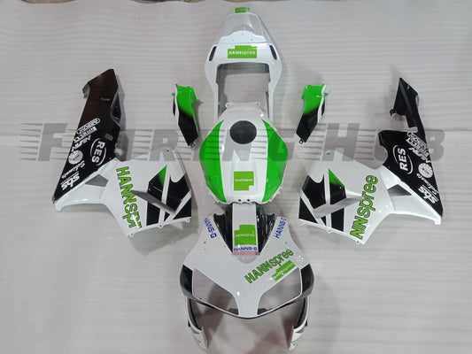 GREEN WHITE FAIRING KIT FOR HONDA CBR600RR F5 2003 2004