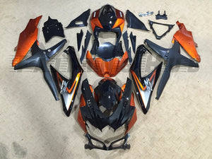 ORANGE BLACK FAIRING KIT FOR SUZUKI GSXR600 GSXR750 2008-2010