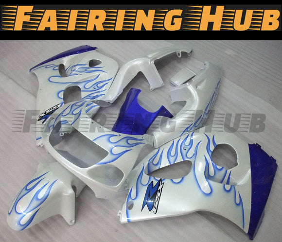 BLUE WHITE FAIRING KIT FOR SUZUKI GSXR600 GSXR750 1996-1999