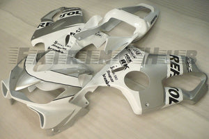 SILVER REPSOL DESIGN FAIRING KIT FOR HONDA CBR600F F4I 2001 2002 2003