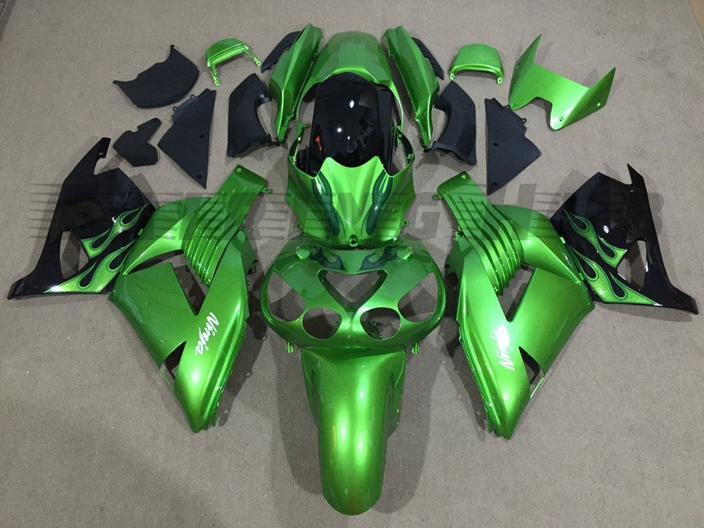 GREEN FAIRING KIT FOR KAWASAKI ZX-14R 2006-2011