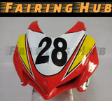 RED YELLOW FIBERGLASS RACE FAIRING KIT FOR SUZUKI GSXR600 GSXR750 2008-2010