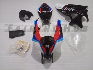 BLUE BLACK FIBERGLASS RACE FAIRING KIT FOR BMW S1000RR 2009-2011