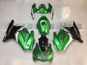 GREEN FAIRING KIT FOR KAWASAKI NINJA 250 EX250 2007-2013