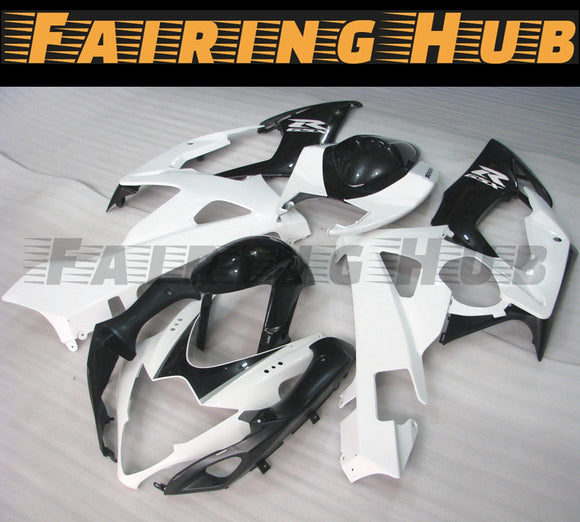 BLACK WHITE FAIRING KIT FOR SUZUKI GSXR1000 2005-2006