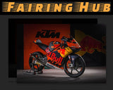 REDBULL DESIGN FIBERGLASS RACE FAIRING KIT FOR KTM RC390