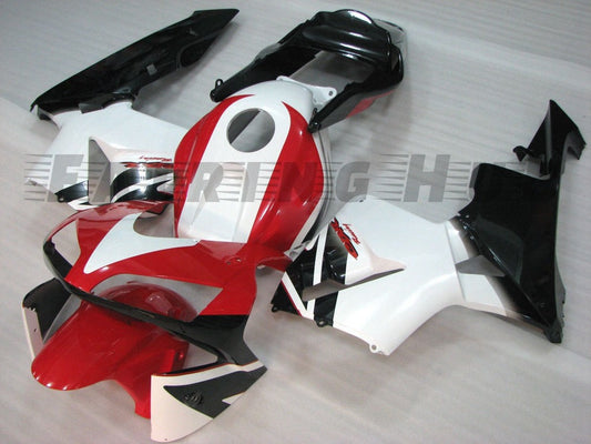 RED WHITE FAIRING KIT FOR HONDA CBR600RR F5 2003 2004