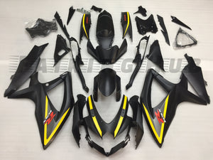 BLACK FAIRING KIT FOR SUZUKI GSXR600 GSXR750 2008-2010