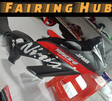 BLACK RED FIBERGLASS RACE FAIRING KIT FOR KAWASAKI ZX-10R 2011-2015
