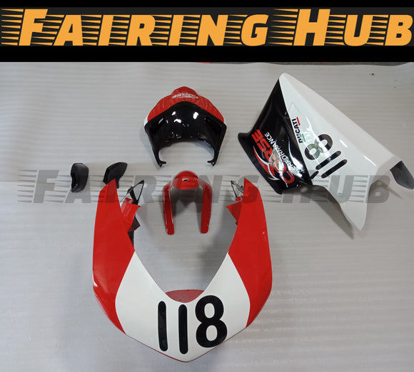 RED FIBERGLASS RACE FAIRING KIT FOR DUCATI 848 1098 1198