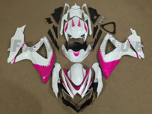 WHITE PINK FAIRING KIT FOR SUZUKI GSXR600 GSXR750 2008-2010