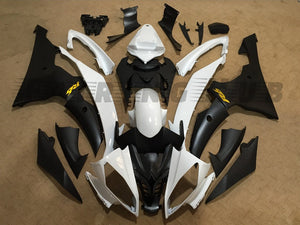 BLACK WHITE FAIRING KIT FOR YAMAHA R6 2008-2016