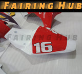 RED WHITE FIBERGLASS RACE FAIRING KIT FOR HONDA CBR1000RR 2004-2005