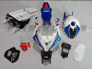 WHITE BLUE FIBERGLASS RACE FAIRING KIT FOR BMW S1000RR 2015-2018