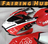 RED BLACK FIBERGLASS RACE FAIRING KIT FOR DUCATI 899 1199
