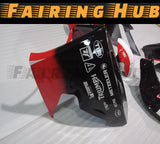 BLACK RED FIBERGLASS RACE FAIRING KIT FOR THRIUMPH DAYTONA 675R 2006-2012