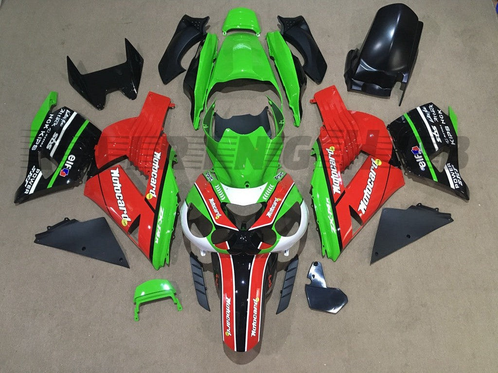 RED GREEN FAIRING KIT FOR KAWASAKI ZX-14R 2006-2011