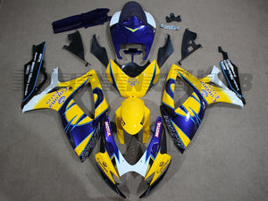 YELLOW BLUE FAIRING KIT FOR SUZUKI GSXR600 GSXR750 2006-2007