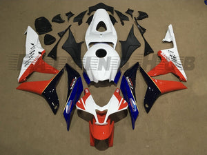 WHITE RED FAIRING KIT FOR HONDA CBR600RR F5 2007-2008