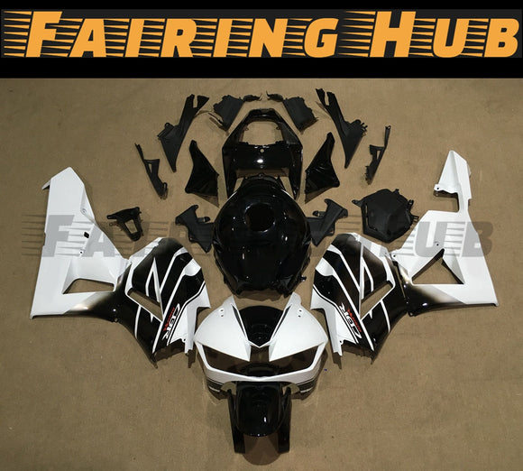 BLACK WHITE FAIRING KIT FOR HONDA CBR600RR F5 2013-2023