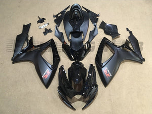 BLACK FAIRING KIT FOR SUZUKI GSXR600 GSXR750 2006-2007