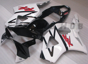 BLACK WHITE FAIRING KIT FOR HONDA CBR900RR 954 2002-2003