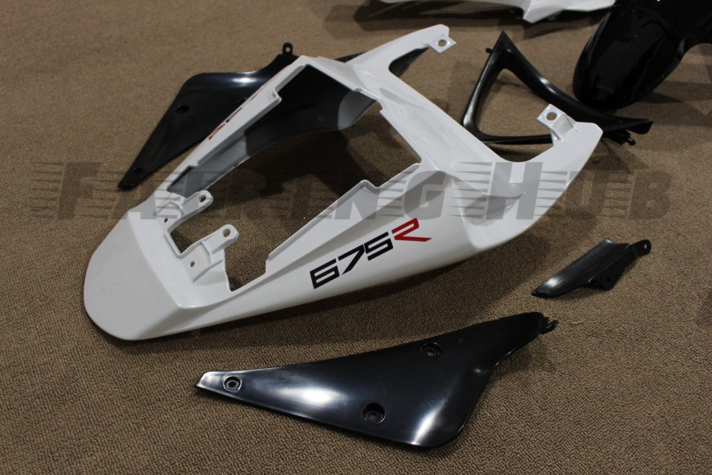 WHITE FAIRING KIT FOR TRIUMPH DAYTONA 675 R 2009-2012