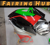 Green red fiberglass Aprilia RSV4 Race Fairing Kit 1